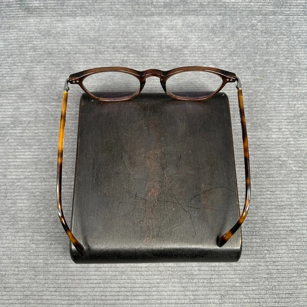 Badgley Mischka Penjen Brown Tortoise Round Eyeglasses 51-21-145 Y2k